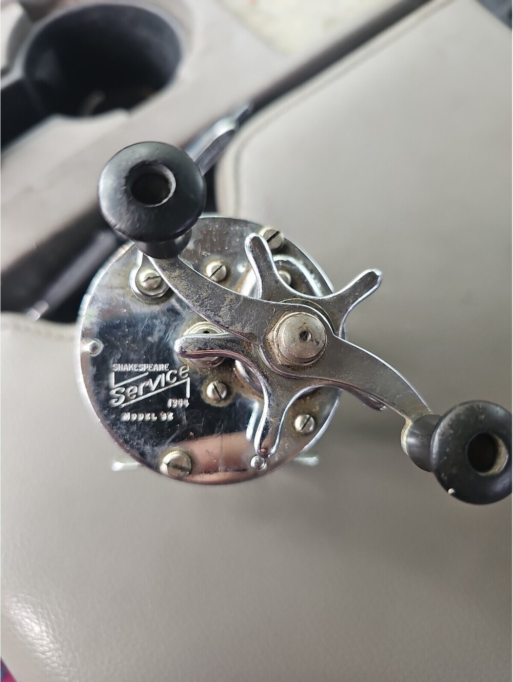 Vintage Shakespeare Service Model 1944 GE Baitcasting Fishing Reel 150 Yards